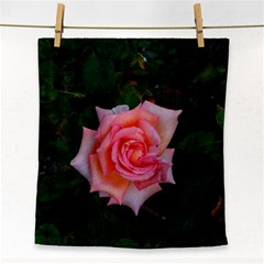 Pink Angular Rose Face Towel by okhismakingart