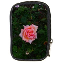 Pink Angular Rose Compact Camera Leather Case by okhismakingart