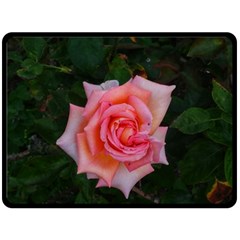 Pink Angular Rose Fleece Blanket (large)  by okhismakingart