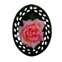 Pink Angular Rose Ornament (oval Filigree) by okhismakingart