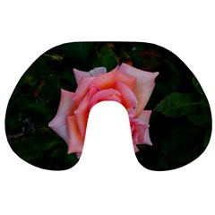 Pink Angular Rose Travel Neck Pillows by okhismakingart