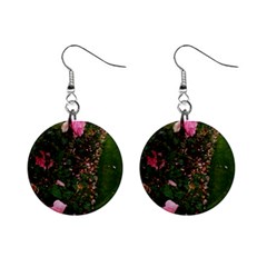 Pink Rose Field (sideways) Mini Button Earrings by okhismakingart