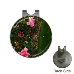 Pink Rose Field (sideways) Hat Clips With Golf Markers by okhismakingart