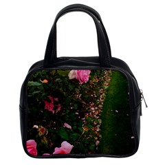 Pink Rose Field (sideways) Classic Handbag (two Sides) by okhismakingart