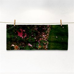 Pink Rose Field (sideways) Hand Towel by okhismakingart