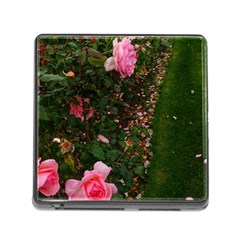 Pink Rose Field (sideways) Memory Card Reader (square 5 Slot) by okhismakingart