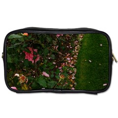 Pink Rose Field (sideways) Toiletries Bag (one Side) by okhismakingart