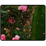 Pink Rose Field (Sideways) Fleece Blanket (Medium)  60 x50  Blanket Front