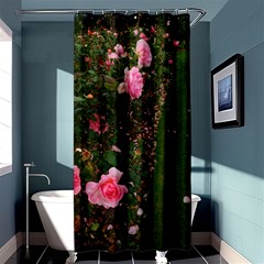 Pink Rose Field (sideways) Shower Curtain 36  X 72  (stall)  by okhismakingart