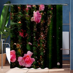 Pink Rose Field (sideways) Shower Curtain 60  X 72  (medium)  by okhismakingart