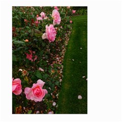 Pink Rose Field (sideways) Large Garden Flag (two Sides) by okhismakingart