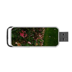 Pink Rose Field (sideways) Portable Usb Flash (one Side) by okhismakingart