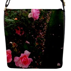 Pink Rose Field (sideways) Flap Closure Messenger Bag (s) by okhismakingart