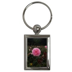 Pink Rose Field Ii Key Chains (rectangle)  by okhismakingart