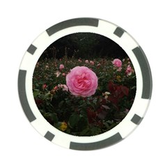 Pink Rose Field Ii Poker Chip Card Guard by okhismakingart