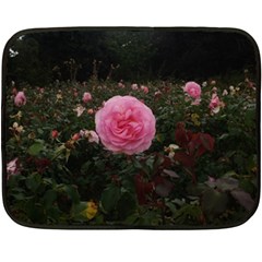 Pink Rose Field Ii Double Sided Fleece Blanket (mini)  by okhismakingart