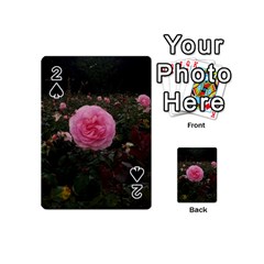 Pink Rose Field Ii Playing Cards 54 (mini) by okhismakingart