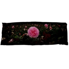 Pink Rose Field Ii Body Pillow Case (dakimakura) by okhismakingart