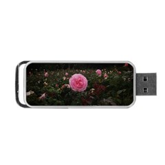 Pink Rose Field Ii Portable Usb Flash (one Side) by okhismakingart