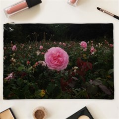 Pink Rose Field Ii Cosmetic Bag (xxl) by okhismakingart