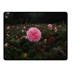 Pink Rose Field Ii Double Sided Fleece Blanket (small)  by okhismakingart