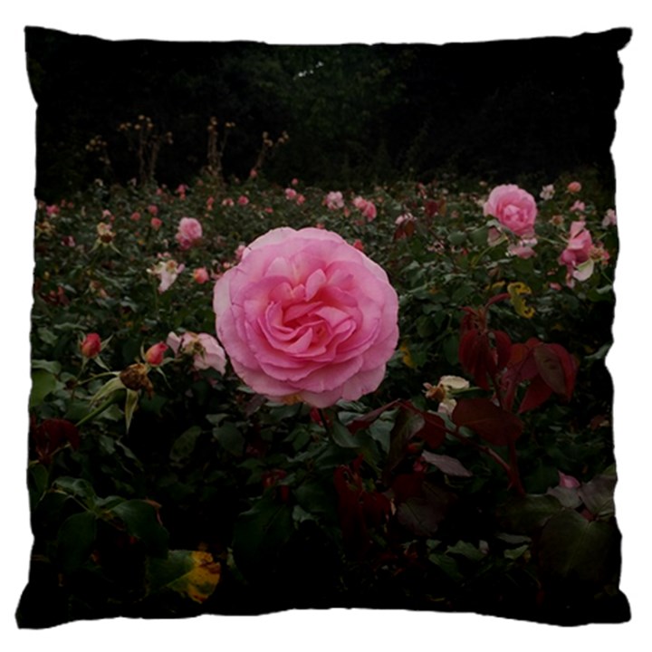 Pink Rose Field II Standard Flano Cushion Case (One Side)