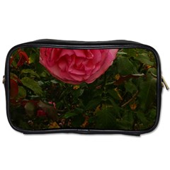 Round Pink Rose Toiletries Bag (one Side) by okhismakingart