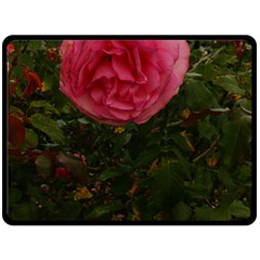 Round Pink Rose Fleece Blanket (large)  by okhismakingart