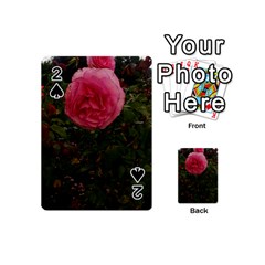 Round Pink Rose Playing Cards 54 (mini) by okhismakingart