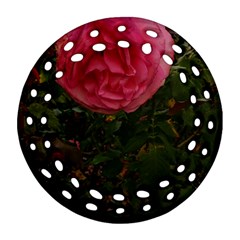 Round Pink Rose Ornament (round Filigree) by okhismakingart