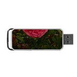 Round Pink Rose Portable USB Flash (One Side) Front