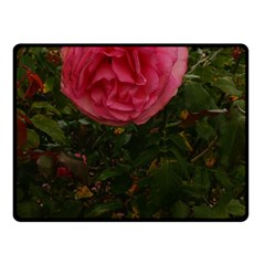 Round Pink Rose Double Sided Fleece Blanket (small)  by okhismakingart