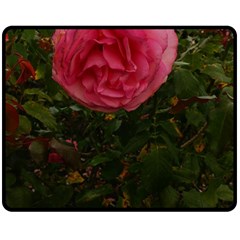 Round Pink Rose Double Sided Fleece Blanket (medium)  by okhismakingart