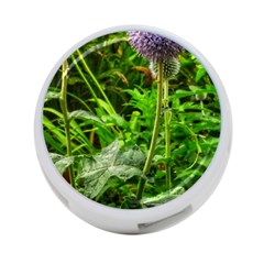 Purple Spherical Flower 4-port Usb Hub (two Sides) by okhismakingart