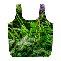 Purple Spherical Flower Full Print Recycle Bag (l) by okhismakingart