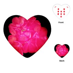 Single Geranium Blossom Playing Cards (heart) by okhismakingart