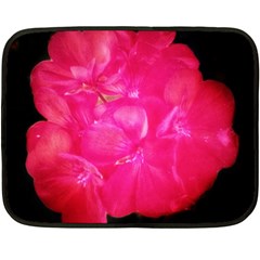 Single Geranium Blossom Double Sided Fleece Blanket (mini)  by okhismakingart