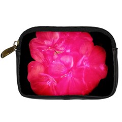 Single Geranium Blossom Digital Camera Leather Case by okhismakingart