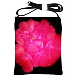 Single Geranium Blossom Shoulder Sling Bag Front