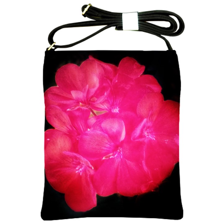 Single Geranium Blossom Shoulder Sling Bag