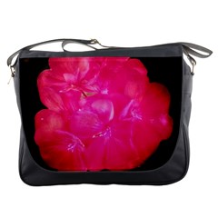 Single Geranium Blossom Messenger Bag by okhismakingart