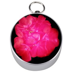 Single Geranium Blossom Silver Compasses by okhismakingart