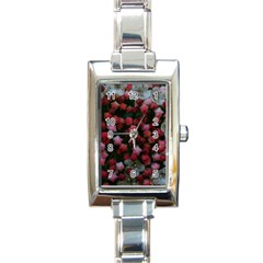 Floral Stars Rectangle Italian Charm Watch