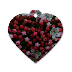 Floral Stars Dog Tag Heart (Two Sides)