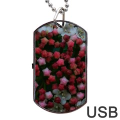 Floral Stars Dog Tag USB Flash (Two Sides)