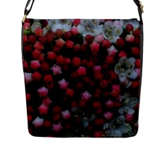 Floral Stars Flap Closure Messenger Bag (L)