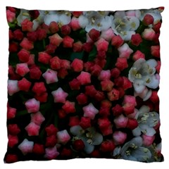 Floral Stars Large Flano Cushion Case (Two Sides)