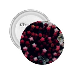 Floral Stars -Dark Red 2.25  Buttons