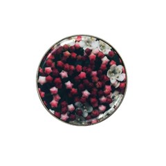 Floral Stars -Dark Red Hat Clip Ball Marker (10 pack)