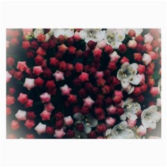 Floral Stars -Dark Red Large Glasses Cloth